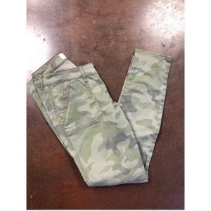 Hollister Green Glitter Army Fatigue Pants Size 5
